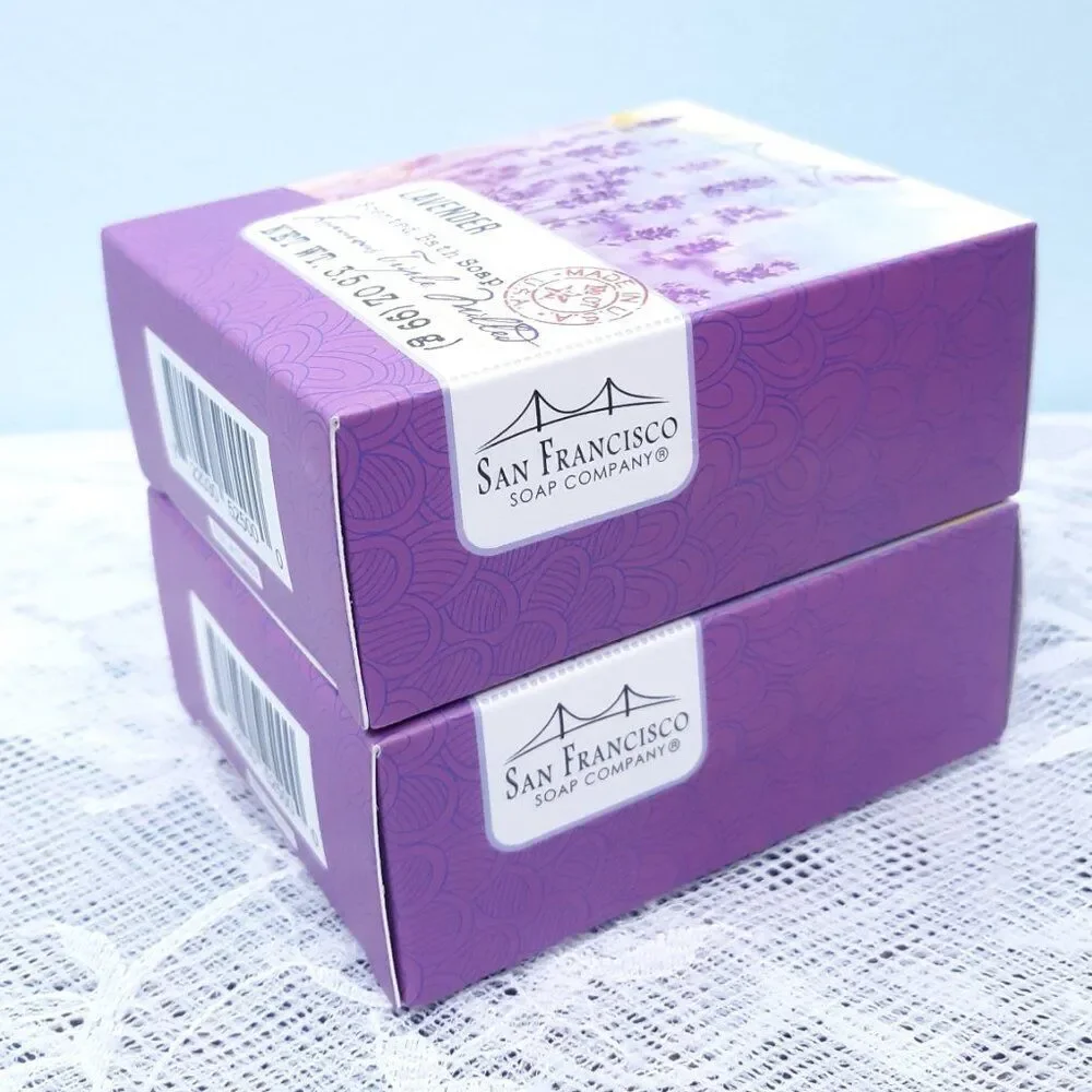 3 Discontinued San Francisco Soap Company Lavender Floral Bar Set 722030525000 - Picture 10 of 11